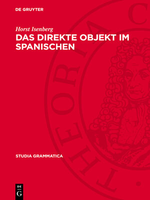 cover image of Das direkte Objekt im Spanischen